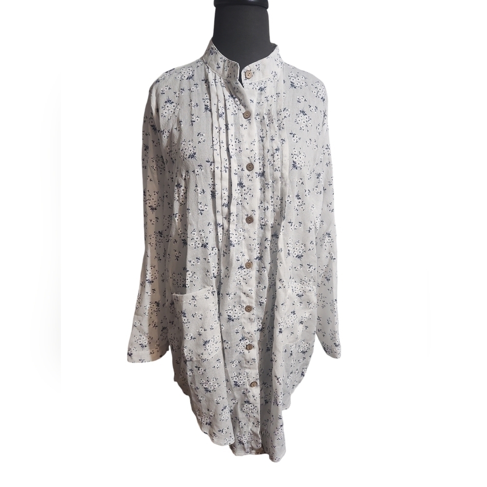Women Casual Blouse Loose Long Sleeve Tunic  Shirt XL
